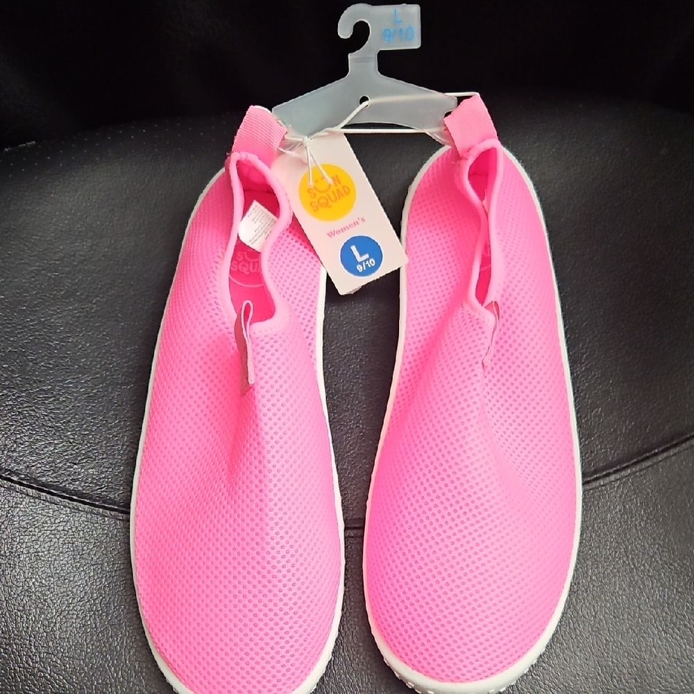 Vibrant Pink Mesh Slip-On Water Does Shoes